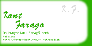kont farago business card